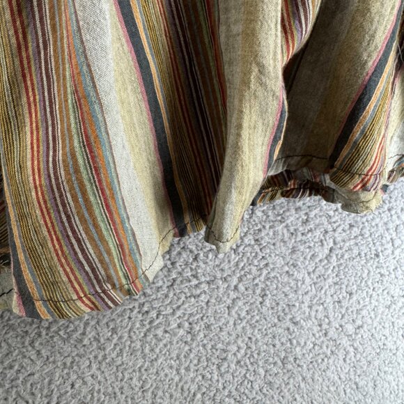 Grace Elements Boho Striped Midi Skirt With Embroidered Waistband Size 4 - Picture 3 of 7